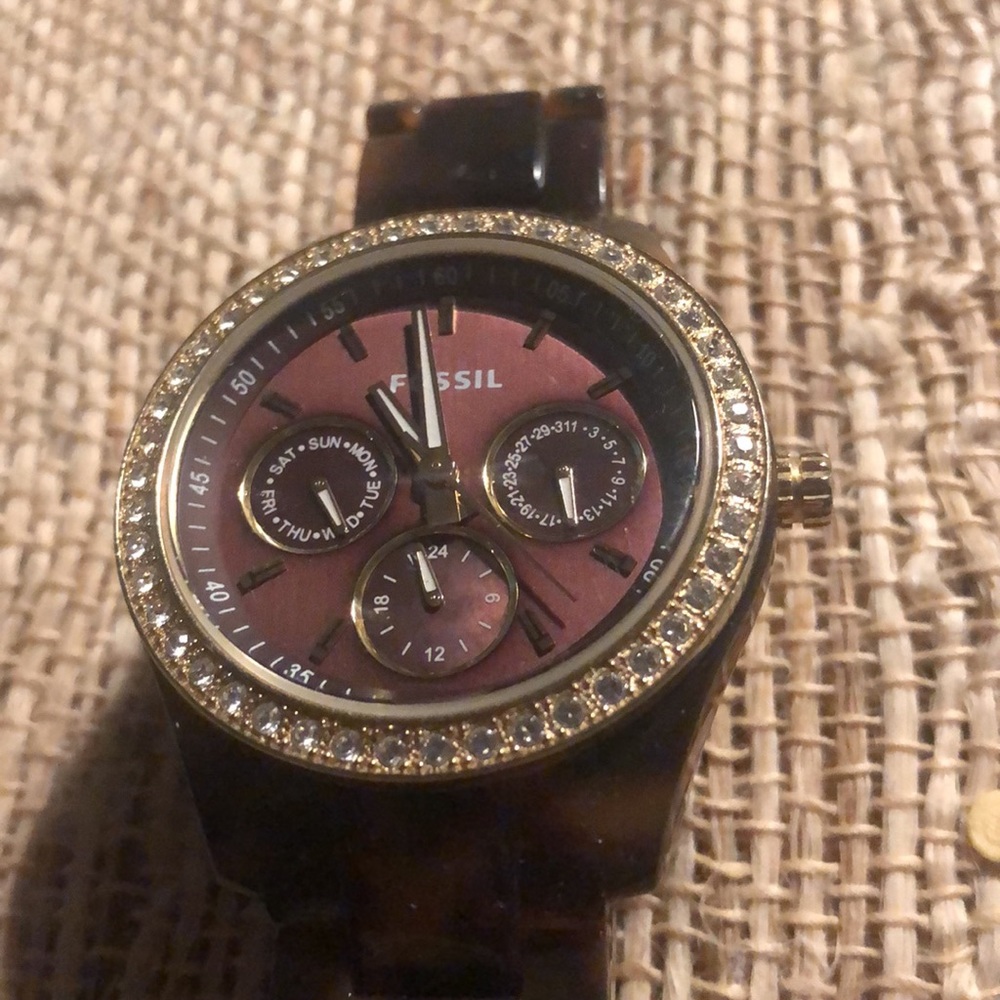 Fossil Tortoise And Crystal Watch - image 2
